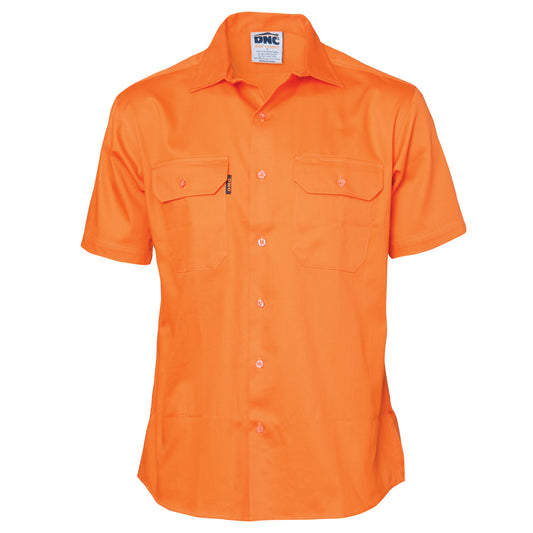 Cotton Drill Work Shirt - Short Sleeve 3201