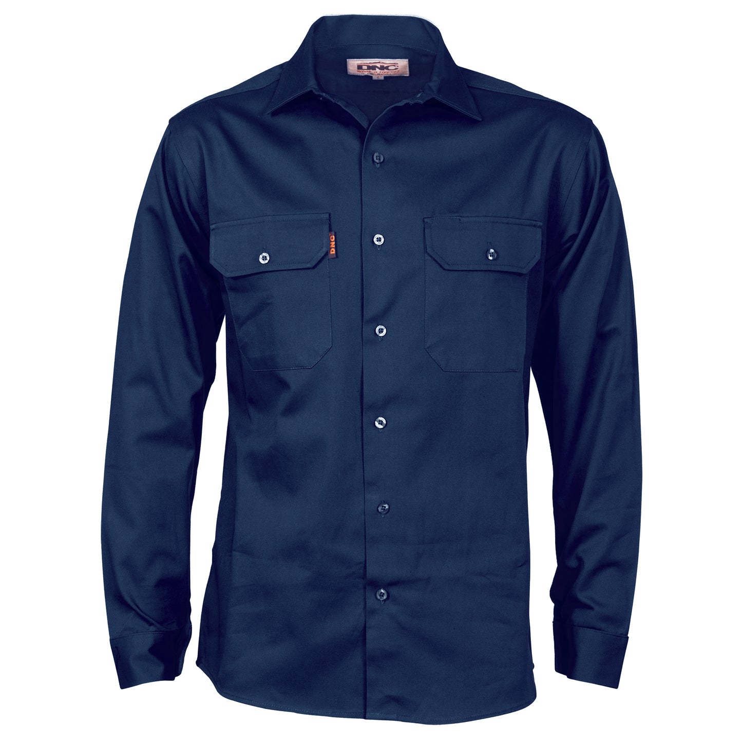 Cotton Drill Work Shirt - Long Sleeve 3202