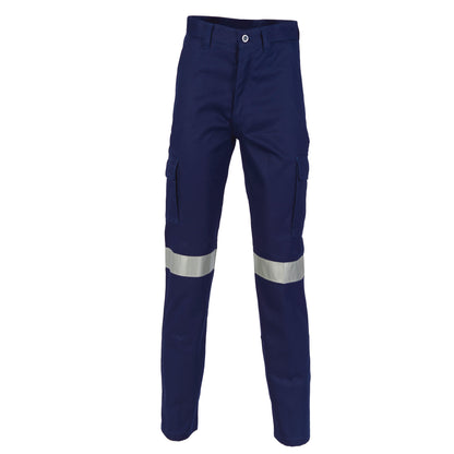 Cotton Drill Cargo Pants With 3M R/Tape