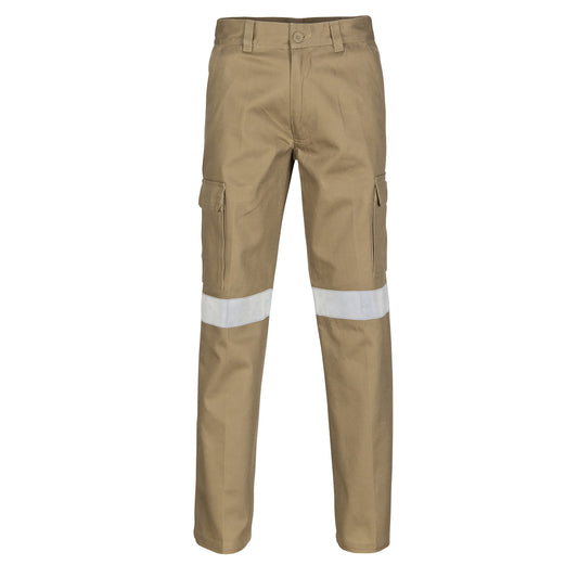 Cotton Drill Cargo Pants With 3M R/Tape