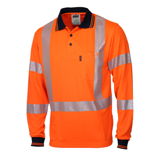 HiVis Segmented Tape X Back Polo - LS 3510