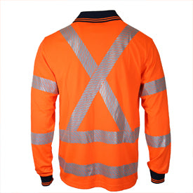 HiVis Segmented Tape X Back Polo - LS 3510