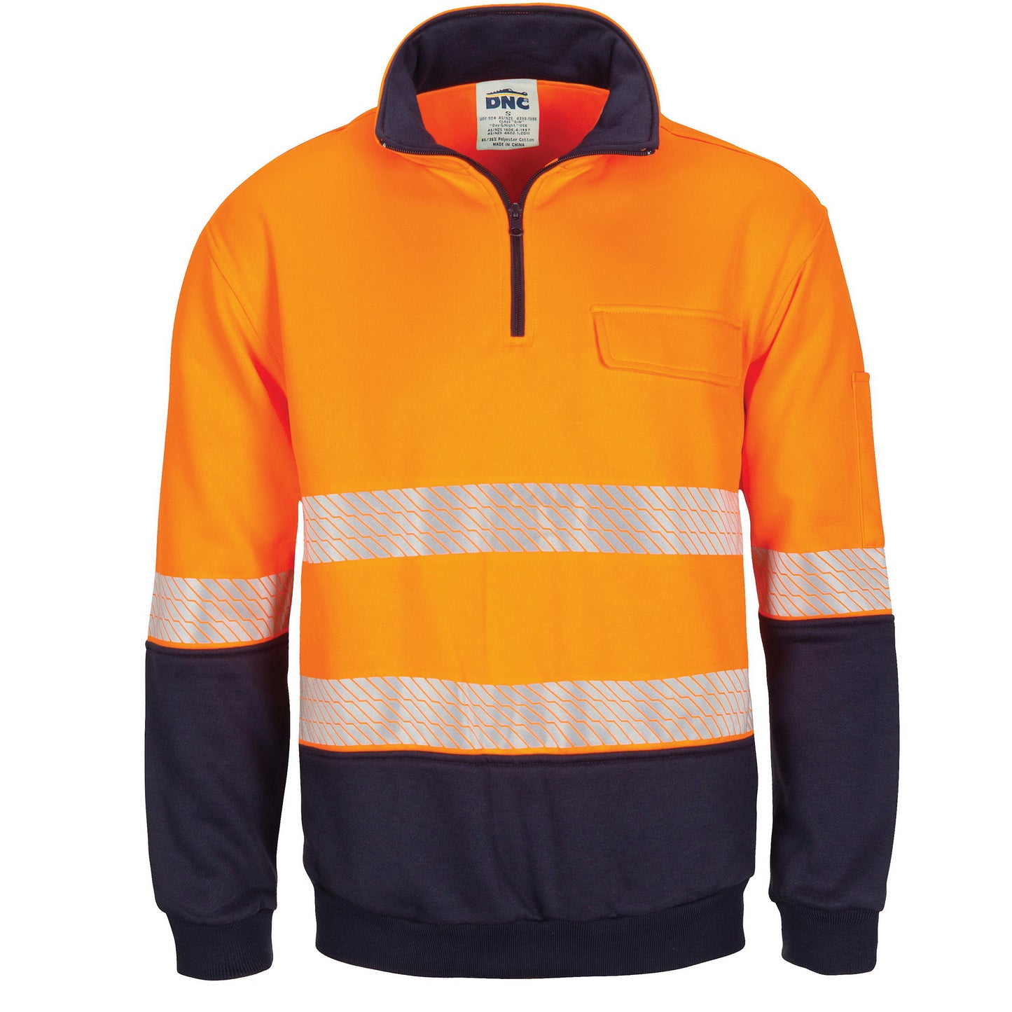 HIVIS Segment Taped 1/2 Zip Fleecy Windcheater 3529