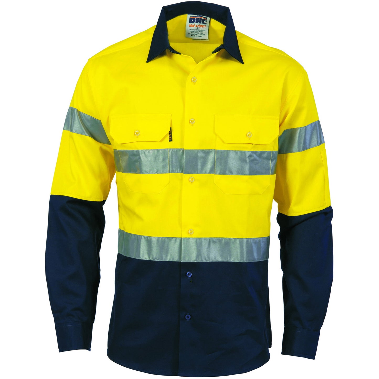 HIVIS D/N 2 TONE DRILL SHIRT 3536